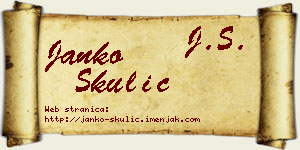 Janko Skulić vizit kartica